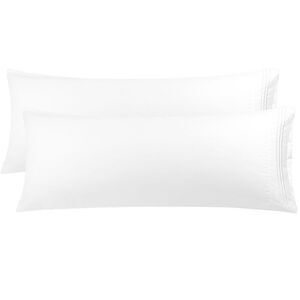 Brushed Microfiber Body Pillowcases Set of 2 20"x54" White